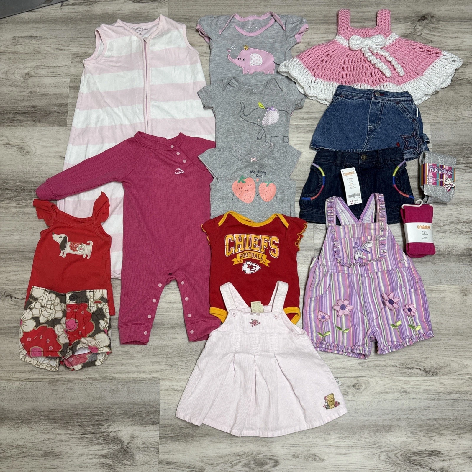 Girls Clothes Lot Size 6M 6-9M 15pcs Gymboree Outfit Crochet Dress Pooh Bear