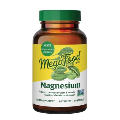 MegaFood Magnesium Supplement with Fermented Magnesium Glycinate - Chelated -