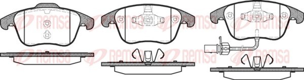 Remsa Bremsbelagsatz Scheibenbremse 1219.11 FüR B8 8K2 8K5 A4 Audi Avant A5 8F7-image