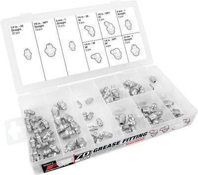 SAE/MET Grease Fitting Assortment - 70 Piece