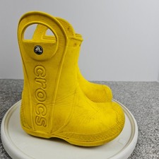 Crocs Toddler Rain Boots Yellow Size C9 Waterproof Handle It Kids