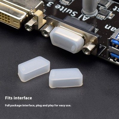 10Pcs Quick Installation Silicone Dust Plug Computer Accessories for DB9 VGA