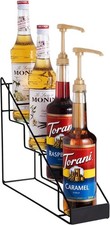 4 Bottle Rustproof Coffee Syrup Storage Rack