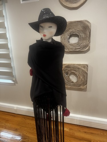 Sonia Rykiel Enfant With Red Tassels Wrap/shawl