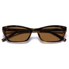 SOJOS Trendy Cat Eye Polarized Sunglasses for Medium, Brown Tortoise/Brown