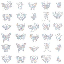 28 PCS Butterfly Anti-Collision Decals - Save Birds from Window Strikes, Non
