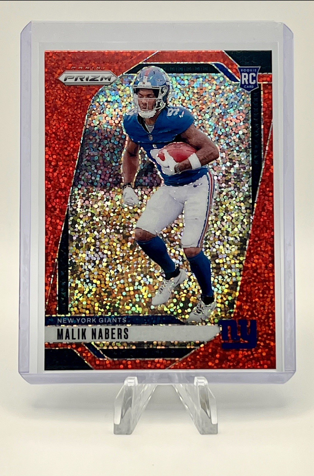 🔥NM 2024 Panini Prizm - Rookies Malik Nabers #370 Red Sparkle Prizm (RC)