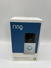 New Ring Battery Doorbell Pro Smart Wi-Fi Wireless Video Doorbell - Satin Nickel