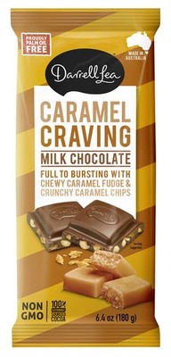 Darrell Lea Caramel Craving Premium Chocolate Bar, 100% Sustainably Source 1 Bar