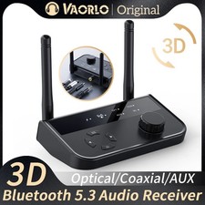 Bluetooth 5.3 Audio Receiver 3D Stereo Wireless Adapter Car Speaker System