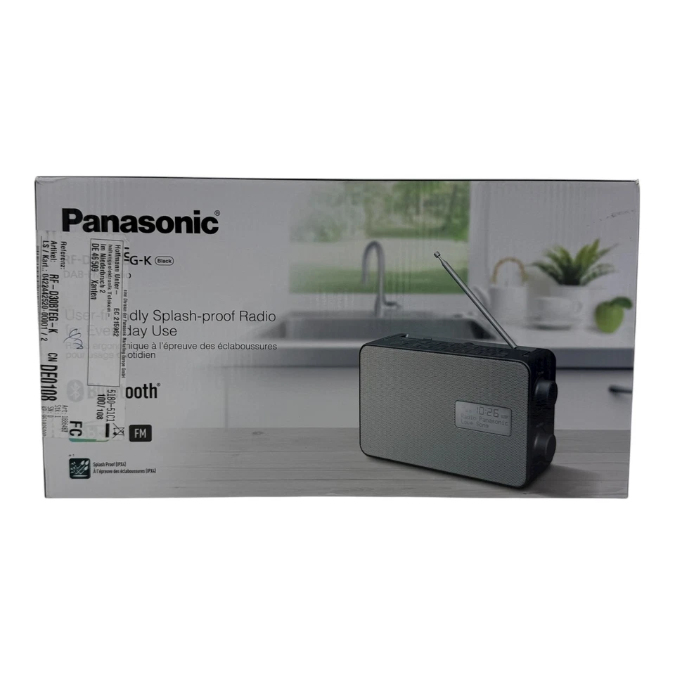 Panasonic RF-D30BTEG-K DAB+ Küchenradio Digitalradio Küchentimer Bluetooth - Bild 2 von 4