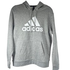 NWT Adidas Golf Pullover Hoodie Sweatshirt Gray Fleece Streetwear Blokecore L