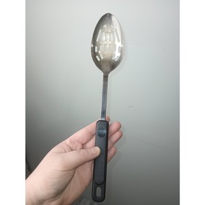 Vintage ECKO Forge Stainless Black Composite Rivet Handle Spoon