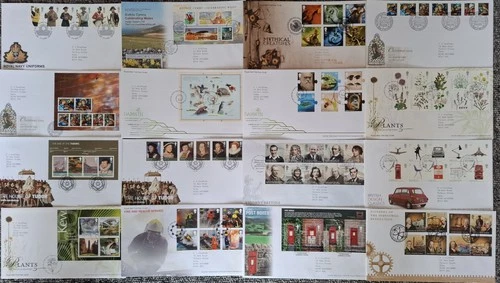 GB 2009 Commemoratives Christmas & Booklet Panels 16 x FDCs + Inserts Mint