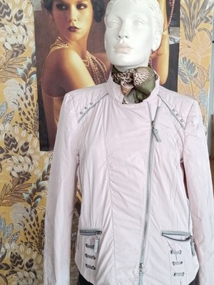 Frühlingsjacke Biba 38 40 M Futter Pastell  Mesh Blazer rosaJacke Biker