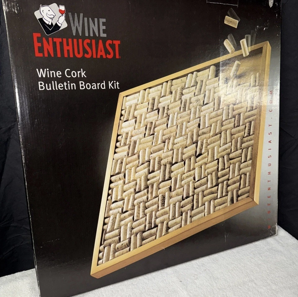 Wine Enthusiast Wine Cork Board Kit 16"x 16", Cork New In Box - Image 2 of 4