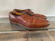 ALLEN EDMONDS LEATHER SPLIT TOE DRESS SHOES MENS 11.5 D Delray Brown