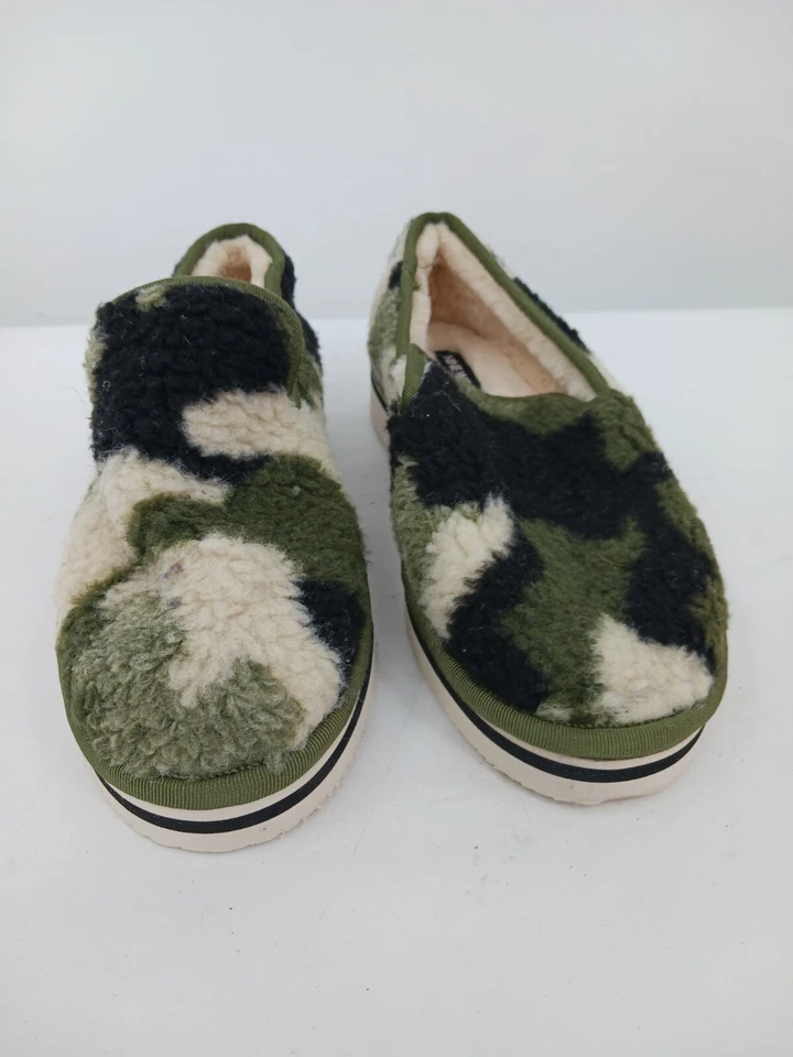 Nine West Mujer Plano 6 Verde Mocasín Tela Imitación Piel Patrón Sin Cordones Foto 3 de 4