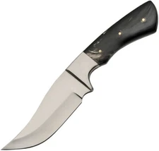 Rite Edge Fixed Knife 4" Stainless Steel Clip Point Blade Buffalo Horn Handle
