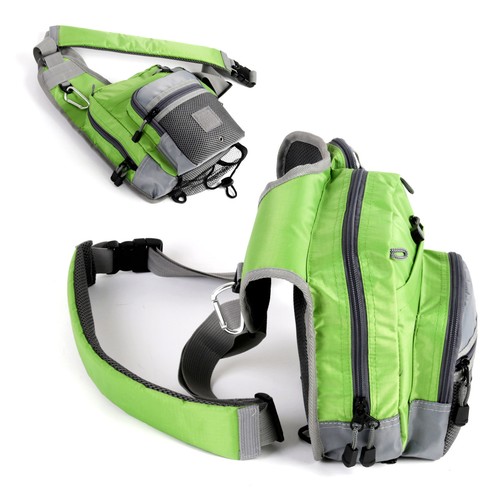 Paquete de cintura impermeable para pesca con mosca 23*21*8,5 cm paquete de eslinga de pesca con un hombro - Imagen 5 de 7
