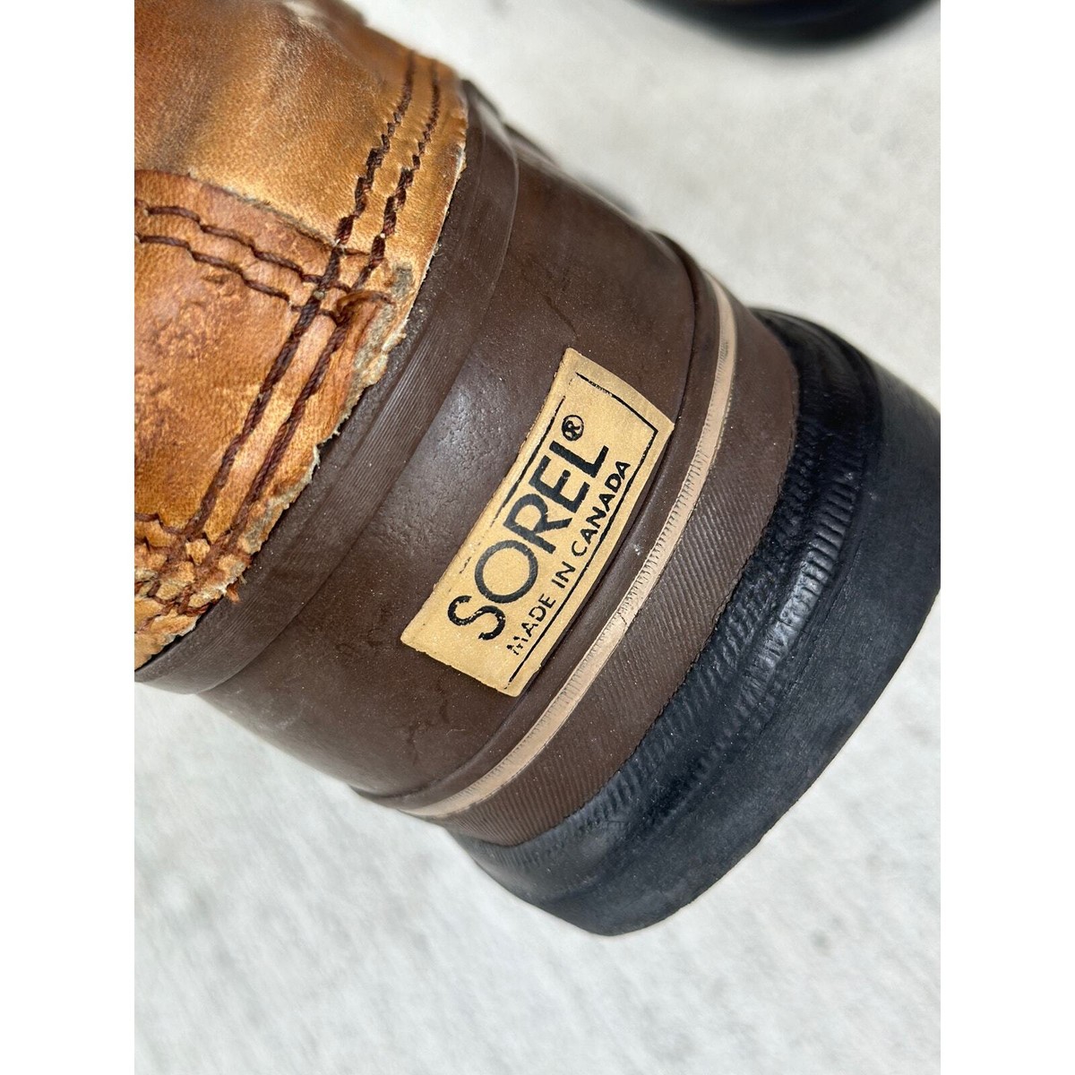Sorel x Eddie Bauer Men\'s 9 Brown Leather Rubber Outdoor Duck Snow Winter Boots Sorel 1964 Premium Winter Snow Boot - Molnar Outdoor Online main image 3