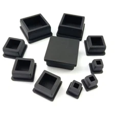 Black Rubber Square Plugs Silicone End Caps Bungs Soft Seal Stopper 8.6mm-50.6mm
