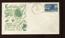 AUG 7 1959 EXPLORER PADDLE WHEEL Launch Goldcraft Cover (LV 1057)
