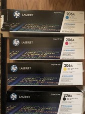 1 set Virgin Genuine EMPTY HP W2110A - W2113A Toner Cartridges INTROS's 206A