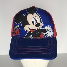 Disney Mickey Mouse Kids Baseball Snapback Hat Red Blue Adjustable OSFM New