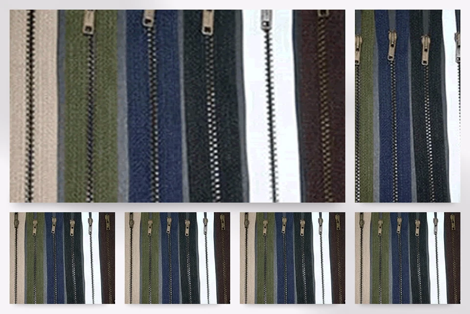 Opti antike Messing Metall geschlossene Jeans Reißverschlüsse - je (ABJZ-M)