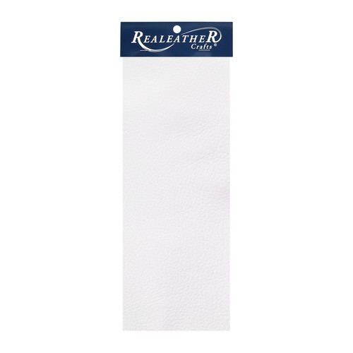 Realeather(R) Crafts Premium Leather Trim 9"X3"-White - Picture 3 of 3