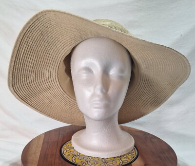 Tropical Trends Straw Floppy Womens Sun Beach Hat Packable  display picture 2