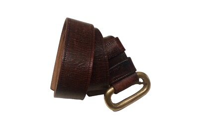Jean Dessel Maitre Sellier Handmade Leather and Brass Buckle Belt