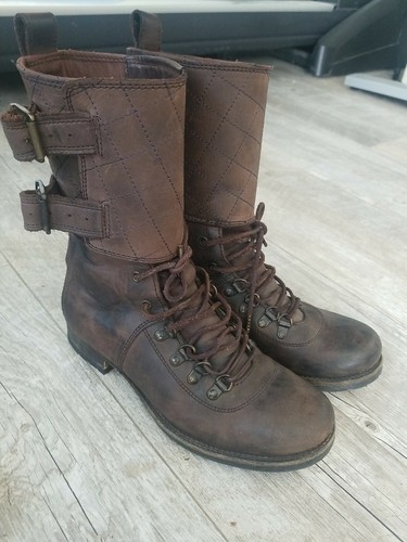 ALL SAINTS BROWN LEATHER DAMISI 