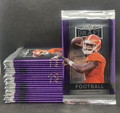 2017 Leaf Draft Football (1) Sealed Pack - Patrick Mahomes RC? Panini Prizm