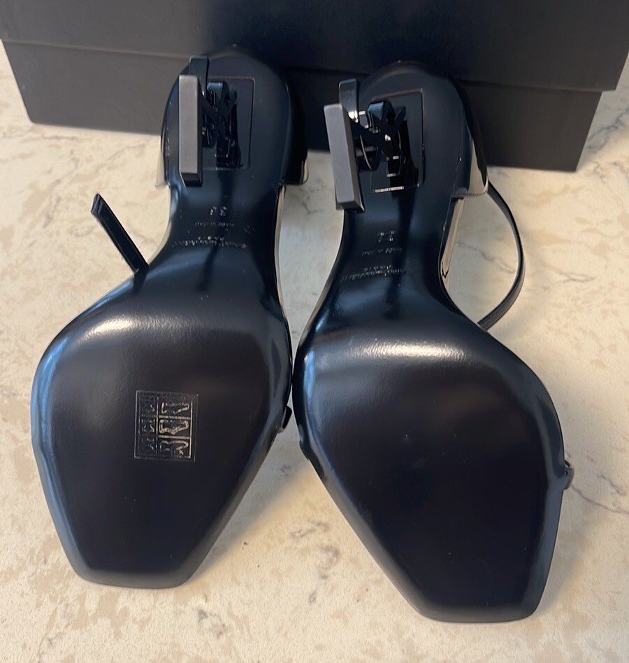 Sandali decolte Saint Laurent neri Opyum 38