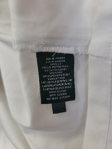 Ralph Lauren White Semi Sheer Lace Size 14 Sleeveless Pleated Women's Dress #C - Picture 10 of 11