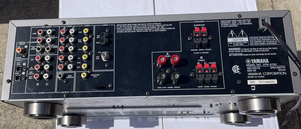 Yamaha HTR-5730 Receiver HiFi Stereo Vintage 5.1 Channel Audio AM/FM Tuner PARTS - Image 2 of 4