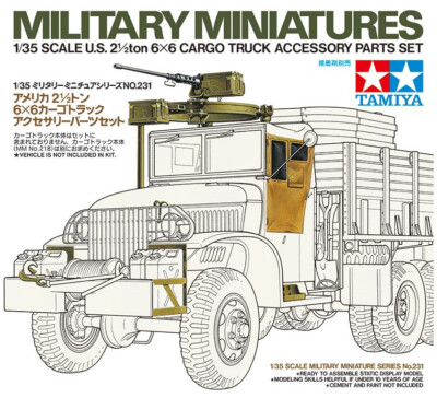 Tamiya 1/35 35231 WWII US 2.5 ton 6x6 Cargo Truck Accessory Parts Set