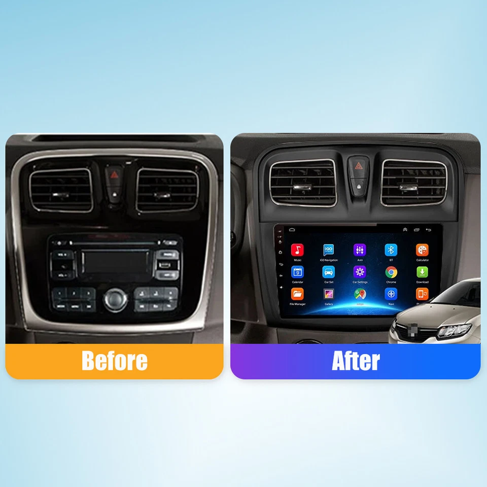 Android Car Stereo Radio For Renault Sandero/ Symbol 14-17 Carplay GPS Navi WiFi - Изображение 2 из 4