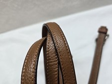 Coach Camel Tan Pebble Leather Crossbody Strap Nickel Clips