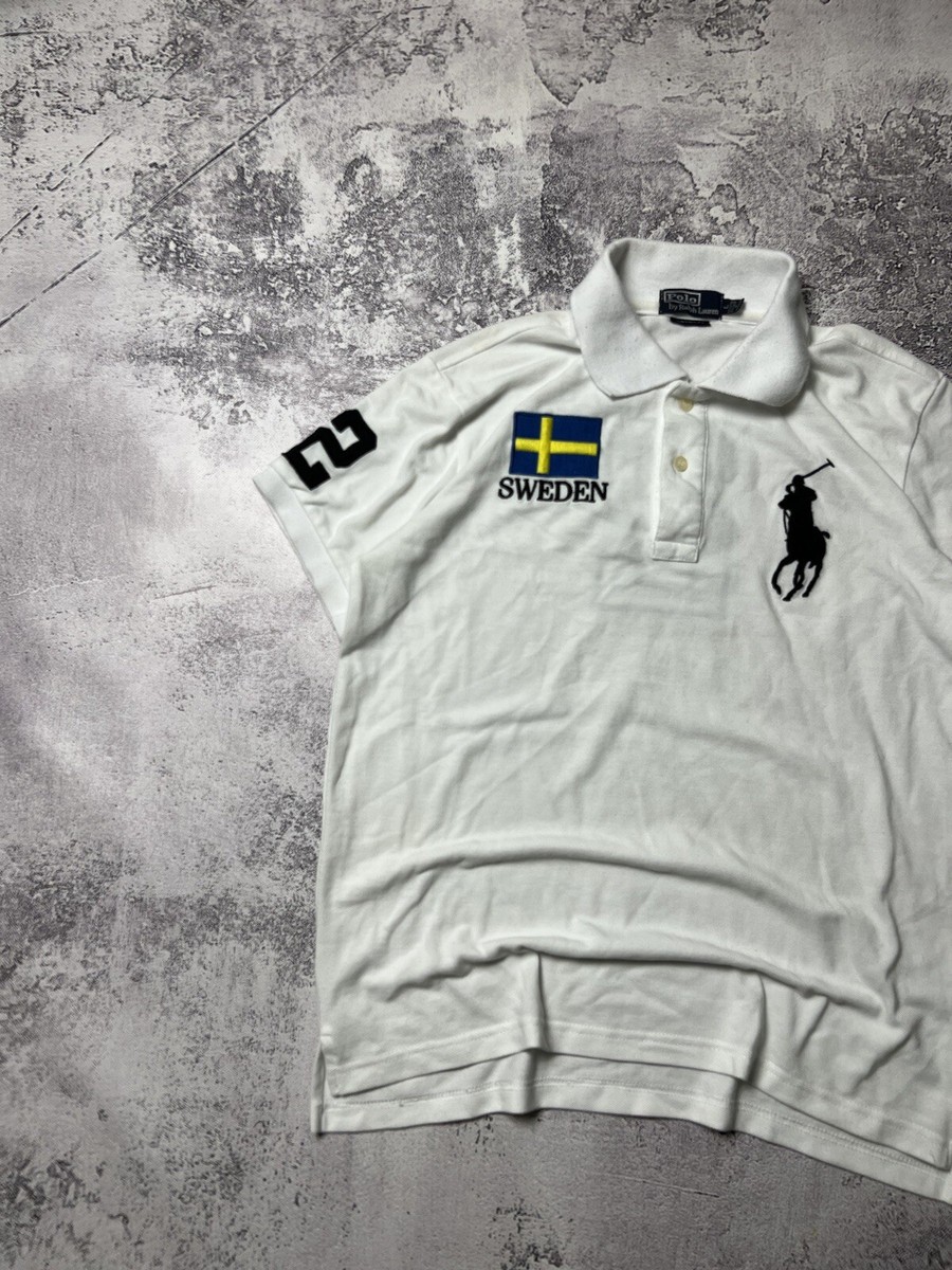 Vintage 90s Polo Ralph Lauren Sweden #2 Rugby Polo Shirt Mens