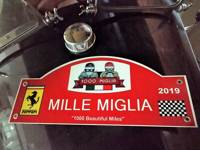 Mille Miglia Italian European Rally Sign...Ferrari Alfa Romeo Lancia Fiat 