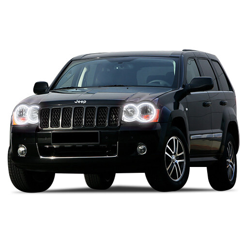 White Angel Eye LED Headlight Halo kit for 05-10 Jeep Grand Cherokee Headlights - Bild 2 von 5