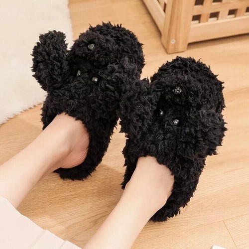 Lindas pantuflas para gatos niñas mullidas animales diapositivas dibujos animados mujeres hogar divertidos zapatos acogedores - Imagen 58 de 156