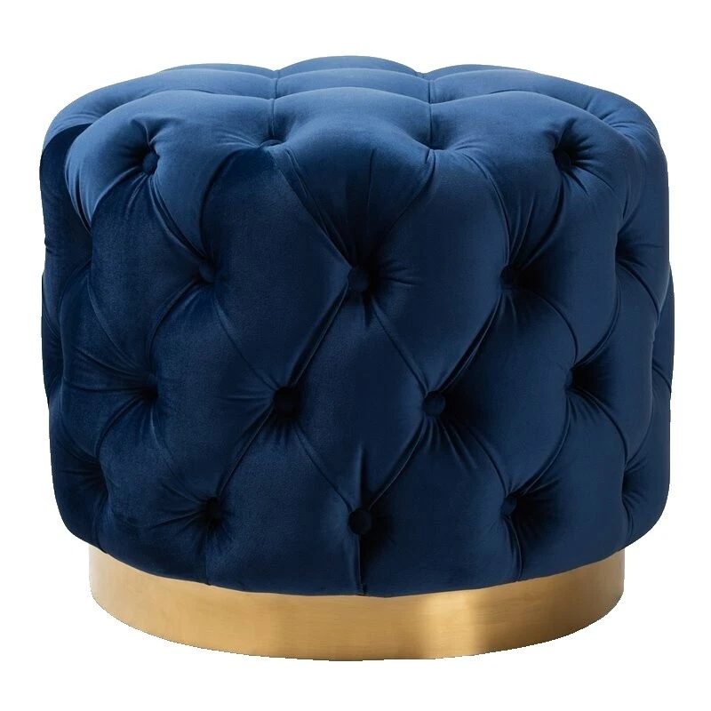 Plywood Velvet Ottomans