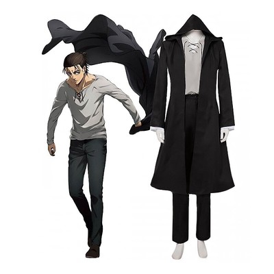 Anime AOT Eren Jager Cosplay Costume 