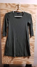 Gap  Women's Above Knee Dress Small 3/4 Sleeve Gray Pockets Stretch Material