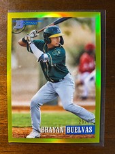 2021 Bowman Heritage Brayan Buelvas #103 Prospect Yellow Refractor /75 Athletics