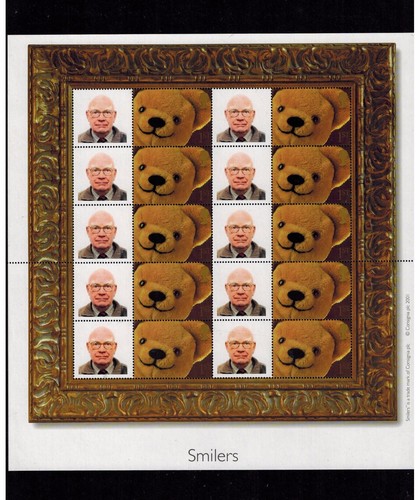 special LS9 smiles TEDDY BEAR ONLY 2002 GENERIC SMILERS SHEET PERSONALIZED - 第 1/1 張圖片